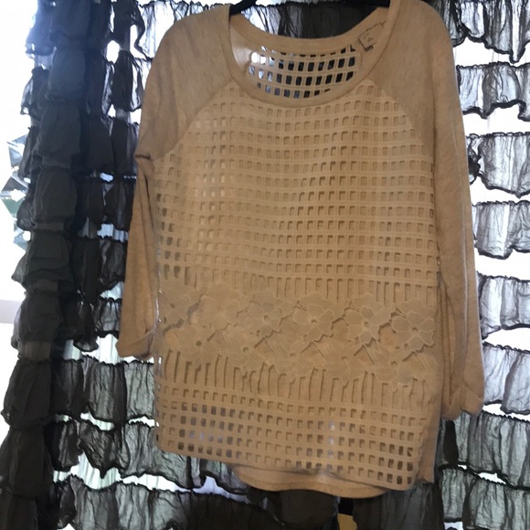 Anthropologie top/light sweatshirt material - Picture 4 of 8